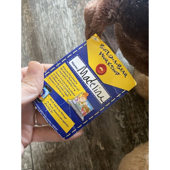 BUILD-A-BEAR  Brown Tan Dog Cute Caramel Pup Plush Stuffed Animal & Overalls - Picture 6 of 7